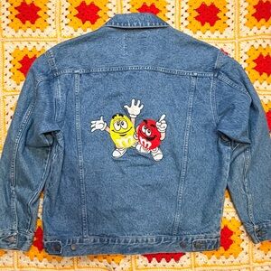 Vintage 1990's Planet Mars M&M's Blue Jean Jacket Sz. Small